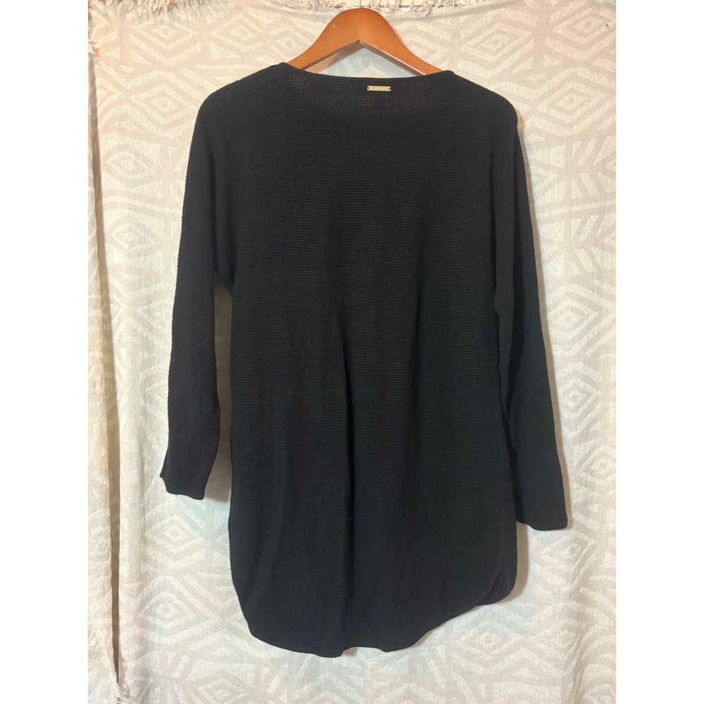 Michael Kors Black Tunic Sweater Dress Long Sleeve Round Neck Womens Large L - Picture 6 of 6